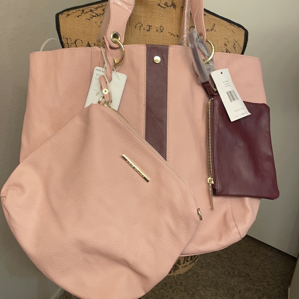 Steve Madden BWILDE bag set tote pouch wristlet